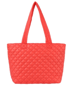 Quilted Puffy Tote Bag JYE-0503 SALMON